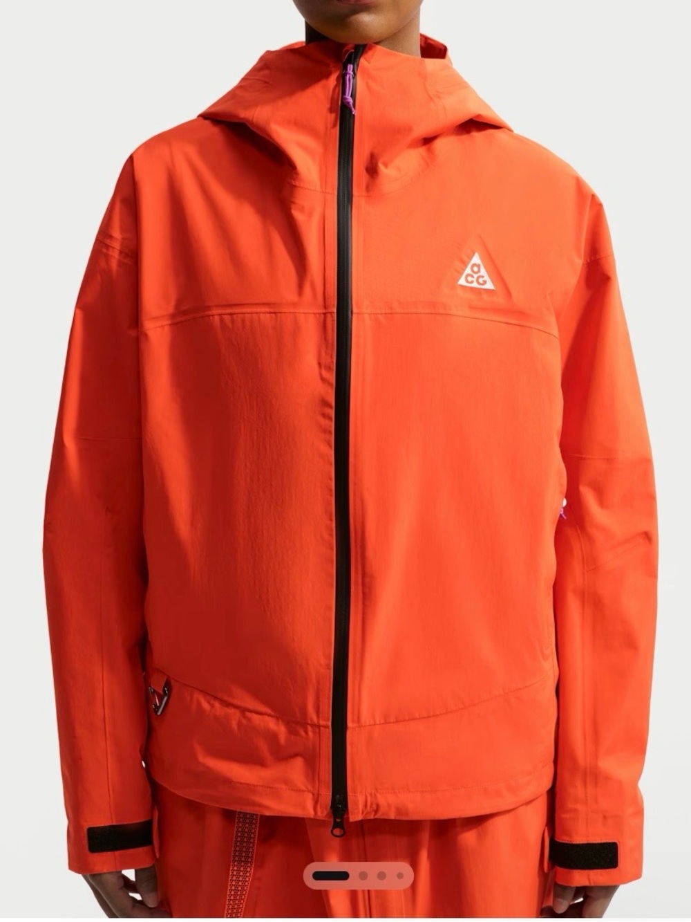 Nike ACG Bright Orange Hooded Shell Jacket Womens